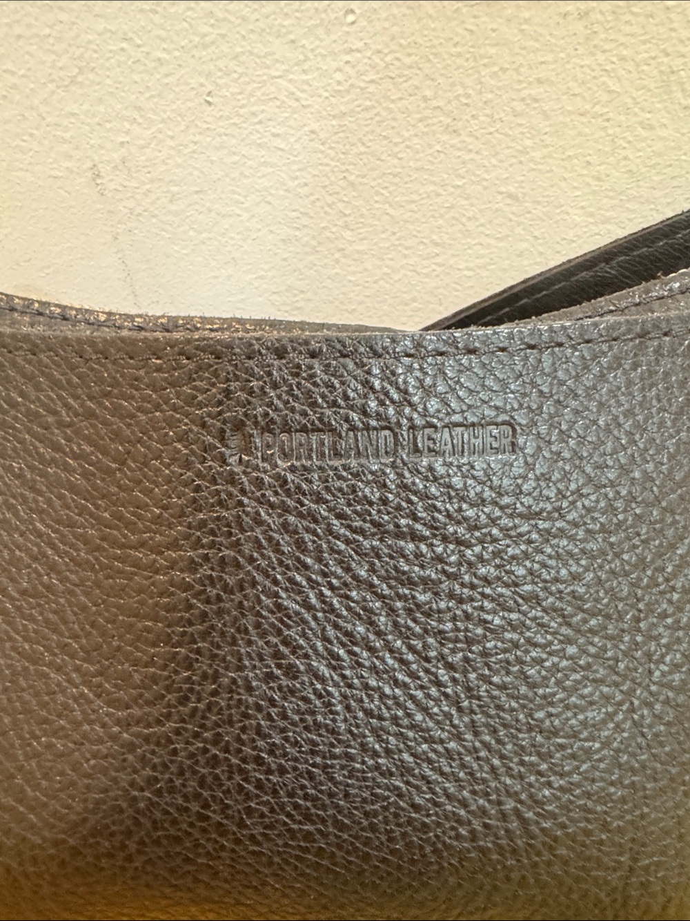Black Leather Shoulder Bag Port Leather🍀🍀 - Picture 2 of 7